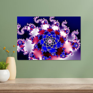 Lila Mandelbrot Star Fraktal Poster