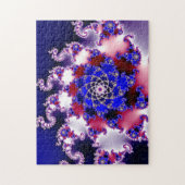 Lila Mandelbrot Star Fraktal Puzzle (Vertikal)