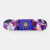 Lila Mandelbrot Star Fraktal Skateboard (Horizontal)