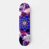 Lila Mandelbrot Star Fraktal Skateboard (Vorne)