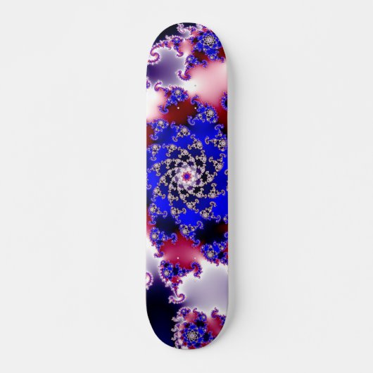 Lila Mandelbrot Star Fraktal Skateboard (Vorne)