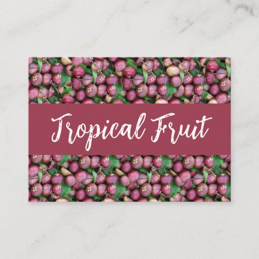 Lila Mangosteen Tropisches Obst Visitenkarte (Vorderseite)