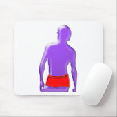 Lila Mann in Red Underwear Mousepad (Mit Mouse)