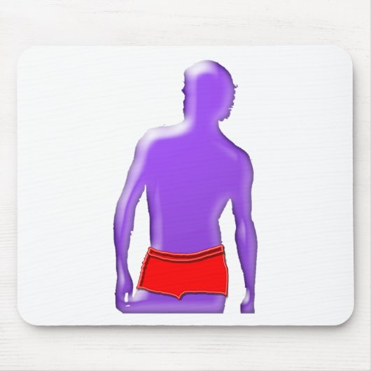 Lila Mann in Red Underwear Mousepad (Vorne)
