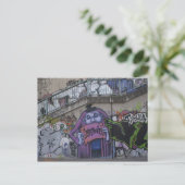 Lila Mann Postkarte (Stehend Vorderseite)
