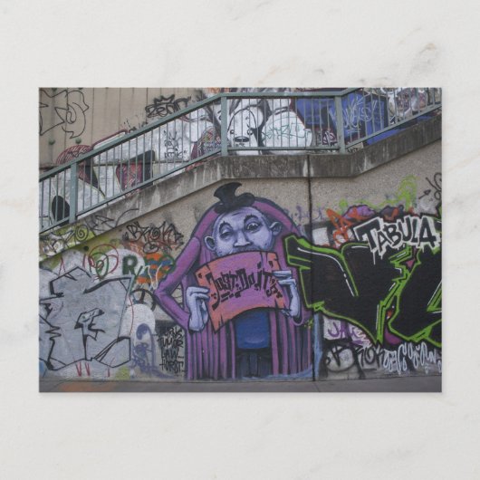 Lila Mann Postkarte (Vorderseite)