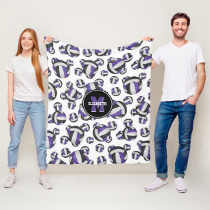 lila Mannschaftsfarben - Mädchensportart Fleecedecke