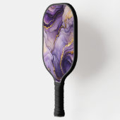 Lila, marbelierter Pickleball Paddle Black Handle  (Links)