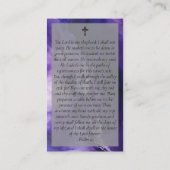 Lila Marbella Foto Beerdigung Gedenkkarte Telefonnummerkarte (Rückseite)