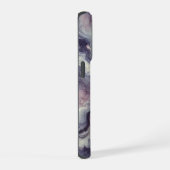 Lila Marble Personalisiert iPhone Case - Abstrakt Hülle (Rechte Seite)