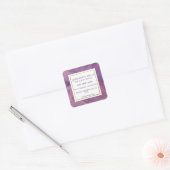 Lila, marbleisiertes Hexenwerk Quadratischer Aufkleber (Umschlag)