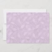 Lila Märchenblütendusche Einladung (Rückseite)