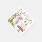 Lila Märchenblütendusche Serviette (Ecke)