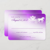 Lila Märchenkarte RSVP Karte (Vorne/Hinten)