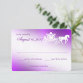 Lila Märchenkarte RSVP Karte (Stehend Vorderseite)