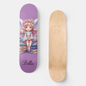 lila Märchenmagie Skateboard (Vorderseite)