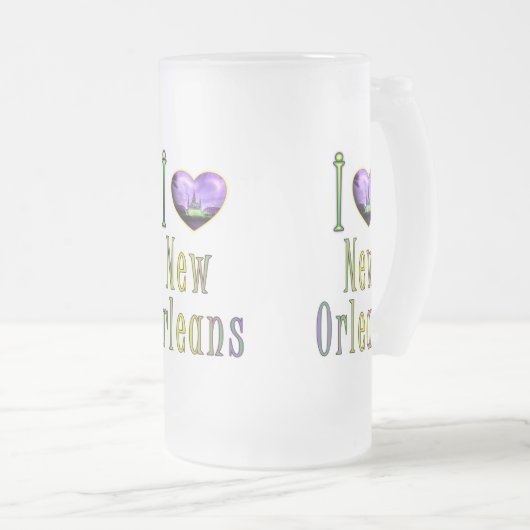 Lila Mardi Gras JS Mattglas Bierglas (VorderseiteRechts)