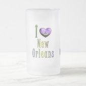 Lila Mardi Gras JS Mattglas Bierglas (Mittel)