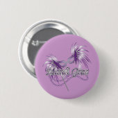 Lila Mardi Gras Mask Button (Vorne & Hinten)