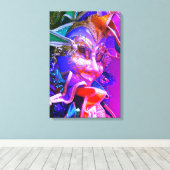 Lila Mardi Gras Mask Leinwanddruck (Insitu (Holzboden))