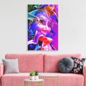 Lila Mardi Gras Mask Leinwanddruck (Insitu (Wohnzimmer))