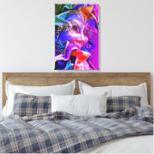 Lila Mardi Gras Mask Leinwanddruck (Insitu (Schlafzimmer))