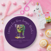 Lila Mardi-Gras-Maske Pappteller (Party)