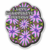 Lila Marguerite-Muster Aufkleber (Vorderseite)