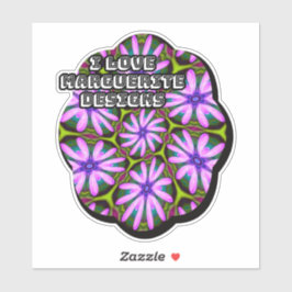 Lila Marguerite-Muster Aufkleber