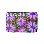 Lila Marguerite-Muster Badematte (Vorderseite)