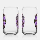 Lila Marguerite-Muster Dosenglas (Links)