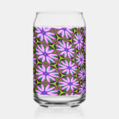 Lila Marguerite-Muster Dosenglas (Vorderseite)