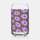 Lila Marguerite-Muster Dosenglas (Rückseite)