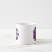 Lila Marguerite-Muster Espressotasse (Vorderseite)