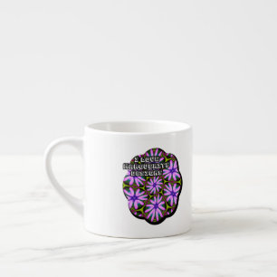 Lila Marguerite-Muster Espressotasse