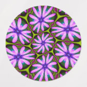 Lila Marguerite-Muster Etiketten (Design 1)
