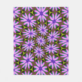 Lila Marguerite-Muster Fleecedecke (Vorderseite)