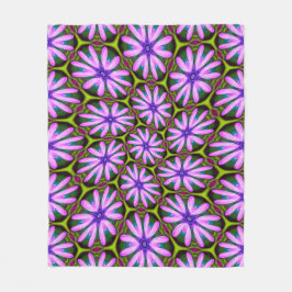 Lila Marguerite-Muster Fleecedecke