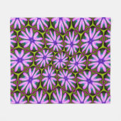 Lila Marguerite-Muster Fleecedecke (Vorderseite (Horizontal))