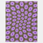 Lila Marguerite-Muster Fleecedecke (Vorderseite)