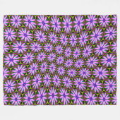 Lila Marguerite-Muster Fleecedecke (Vorderseite (Horizontal))