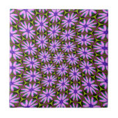 Lila Marguerite-Muster Fliese (Vorderseite)