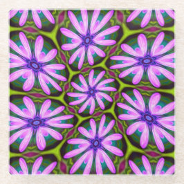 Lila Marguerite-Muster Glasuntersetzer