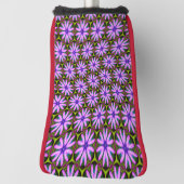 Lila Marguerite-Muster Golf Headcover (Rotieren 90)