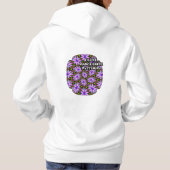 Lila Marguerite-Muster Hoodie (Rückseite)