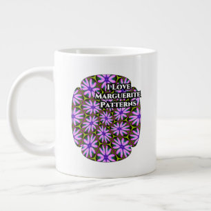 Lila Marguerite-Muster Jumbo-Tasse