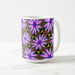 Lila Marguerite-Muster Kaffeetasse