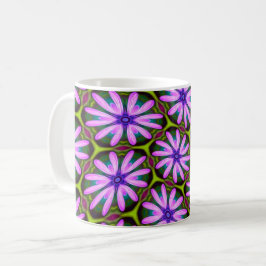 Lila Marguerite-Muster Kaffeetasse