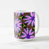 Lila Marguerite-Muster Kaffeetasse (VorderseiteRechts)