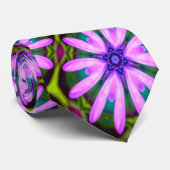 Lila Marguerite-Muster Krawatte (Gerollt)